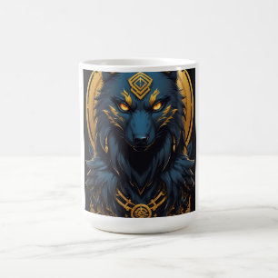 Tasse Loup Bleu Royal - Tasse Loup Mystique - Pour
