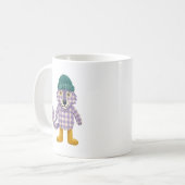 Tasse Loup Mignon en Bonnet Tricoté (Devant gauche)