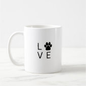 Tasse « “LOVE” Empreinte de Patte Blanche » pour l (Gauche)