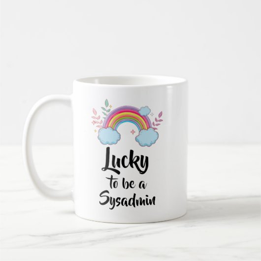 Tasse Lucky To Be A Sysadmin (Gauche)