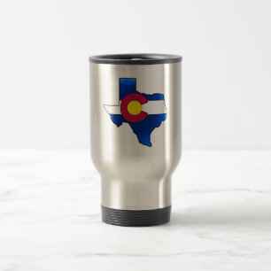 Tasse lumineuse de voyage de forme du Texas de