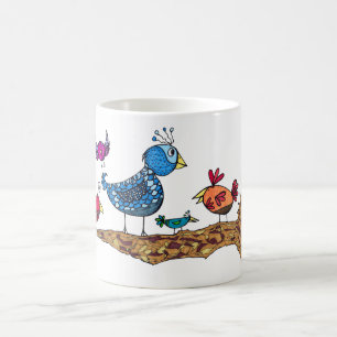 Tasse lunatique d'oiseaux