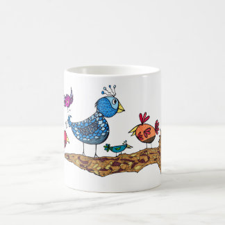 Tasse lunatique d'oiseaux