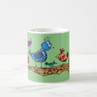 Tasse lunatique d'oiseaux