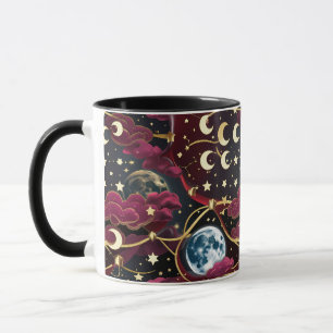 Tasse - Lune céleste rouge