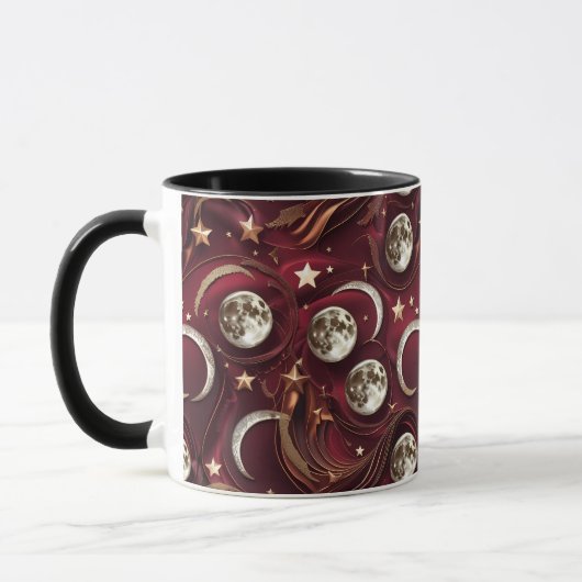 Tasse - Lune céleste rouge grenat (Gauche)