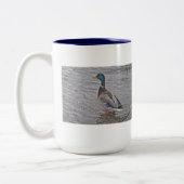 Tasse lustige Ente: plezier Tweekleurige Koffiemok (Links)