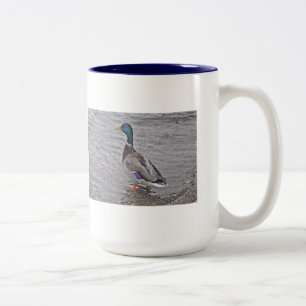 Tasse lustige Ente: plezier Tweekleurige Koffiemok