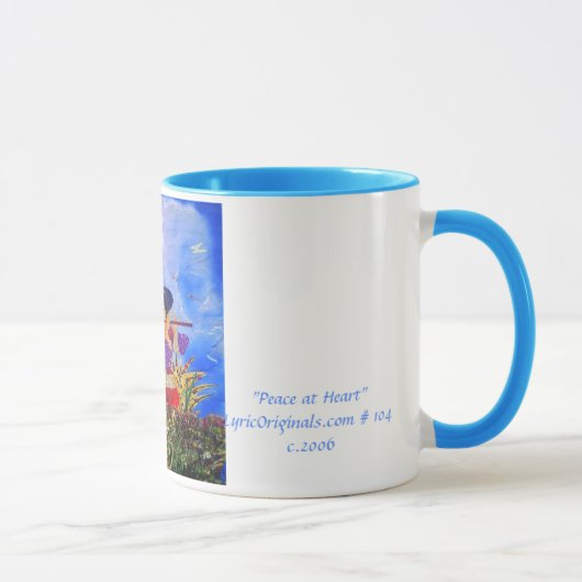 Tasse lyrique à coeur d'originaux "paix" (Droite)