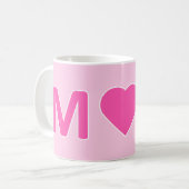 Tasse M❤M - Contour Rose x Blanc (Devant gauche)