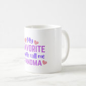 Tasse Ma Grand-Mère Préférée M'appelle – Drôle  (Devant droit)