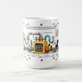Tasse Machine à Assemblage de Chat Drôle (Centre)
