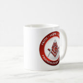 Tasse maçonnique - Rouge (Devant droit)