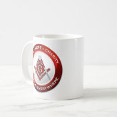 Tasse maçonnique - Rouge (Devant gauche)