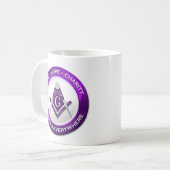 Tasse maçonnique violette (Devant gauche)