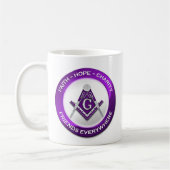 Tasse maçonnique violette (Gauche)