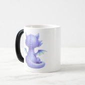 Tasse magique avec un doux bébé dragon bleu (Devant gauche)