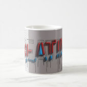 Tasse Magique Créative en 3D avec Typographie Fond (Centre)