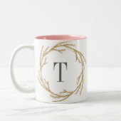 Tasse magique de monogramme de la guirlande | de (Gauche)
