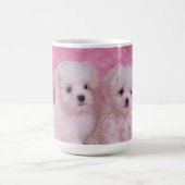 Tasse maltaise adorable de chiots (Centre)