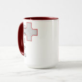 Tasse maltaise de drapeau de Malte (Devant gauche)