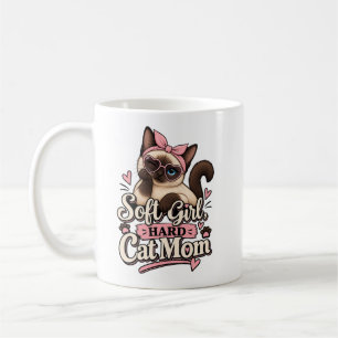 Tasse Maman Chat Fille Douce Chat Dur Café Drôle