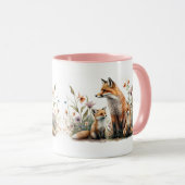 Tasse Maman Renard Rouge avec Petit (Devant droit)