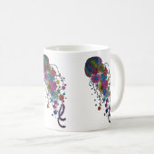 Tasse Mandala de Méduse Florale Colorée (Devant droit)