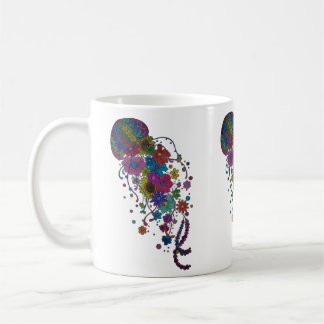 Tasse Mandala de Méduse Florale Colorée