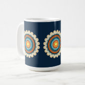 Tasse Mandala Orange Jaune Pâle (Devant gauche)
