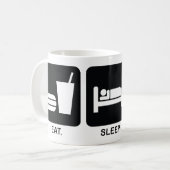 Tasse "mangez de sommeil de Ringette Ringette" (Devant gauche)