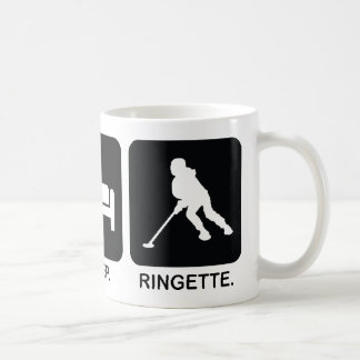 Tasse "mangez de sommeil de Ringette Ringette"