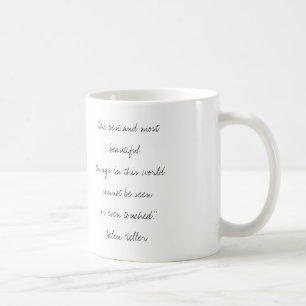 Tasse manuscrite de citation de Helen Keller