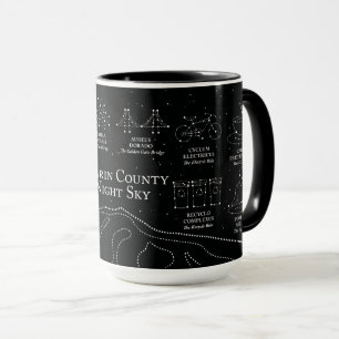 Tasse Marin County Night Sky 15 oz. noire
