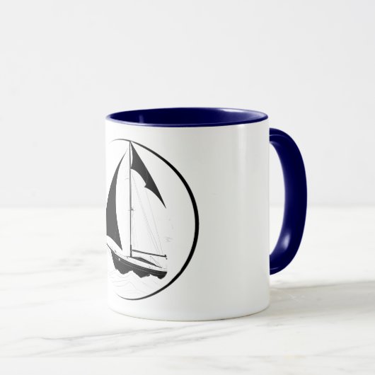Tasse Marine  (Devant droit)