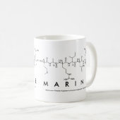 Tasse marine de nom de peptide (Devant droit)