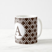 Tasse marron monogrammée (Devant droit)