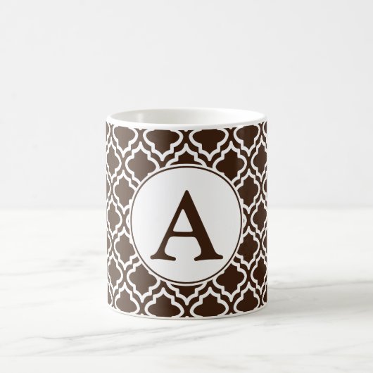 Tasse marron monogrammée (Centre)