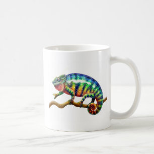 Tasse masculine de caméléon de panthère