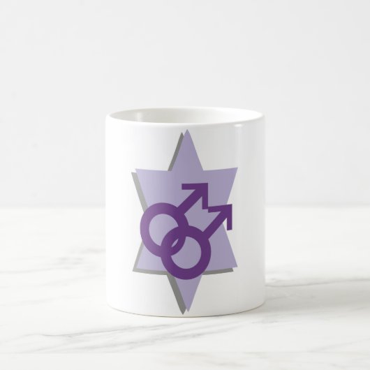 Tasse masculine gaie juive d'étoile pourpre (Centre)