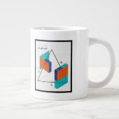 Tasse Math Égal Amour 3D Théorème de Pythagore (Droite)