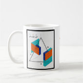 Tasse Math Égal Amour 3D Théorème de Pythagore (Gauche)