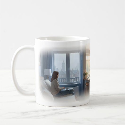 Tasse Matin Calme Après Rupture Solitaire (Gauche)