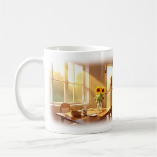 Tasse Matin Paisible Cuisine et Jardin Ensoleillés