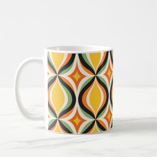 Tasse Matinée Vagues Dorées Rétro (Gauche)