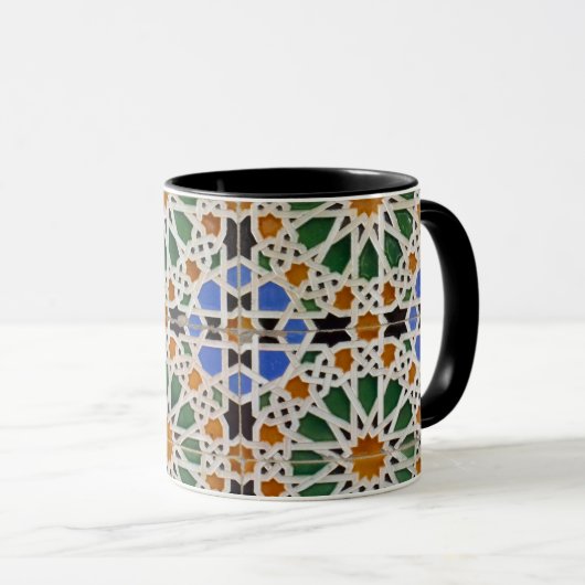 Tasse maure colorée de mosaïque (Devant droit)