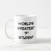 Tasse "Meilleur élève "F" du monde" (Gauche)