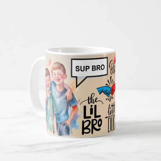 Tasse Meilleur Frère avec Message d'Amour Sincère (Devant gauche)