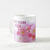 Tasse Meilleure Maman Fleur de Cerisier Rose (Devant gauche)