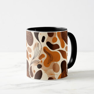 Tasse Mélange Botanique Terreux – Design Abstrait 
